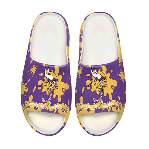 Men's Minnesota Vikings Yeezy Slippers/Shoes 002